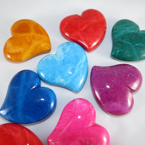 Cuore Alabastro colorato cm.5