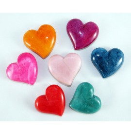 Cuore Alabastro colorato cm.7