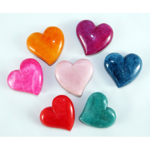 Cuore Alabastro colorato cm.7