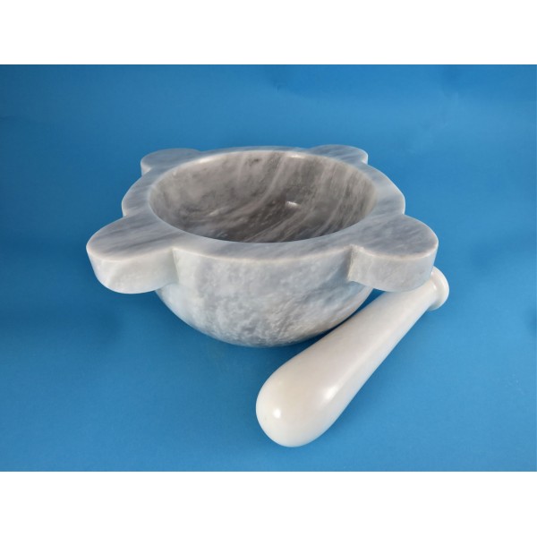 Mortaio in marmo Bianco 26x13