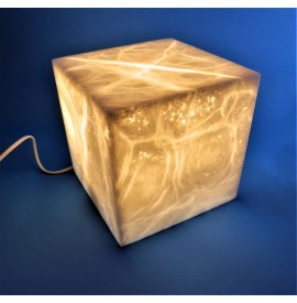 Lampada cubo alabastro 20x20