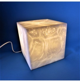 Lampada cubo alabastro 15x15,5