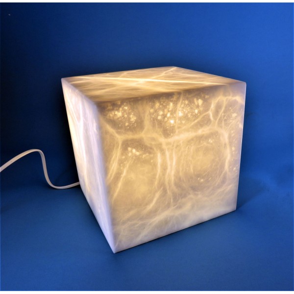 Lampada cubo alabastro 15x15,5