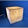 Lampada cubo alabastro 15x15,5