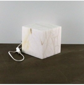 Lampada cubo alabastro 20x20