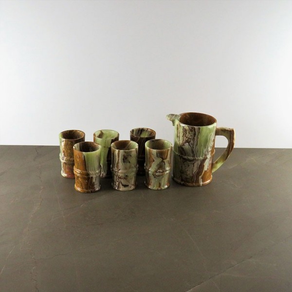 Set Bicchieri Onice con Bottiglia