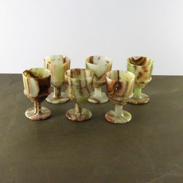 Set bicchieri in Onice