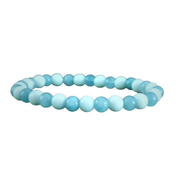 Bracciale pietre dure bianco e azzurro