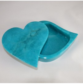 Portagioie cuore in alabastro 13x10