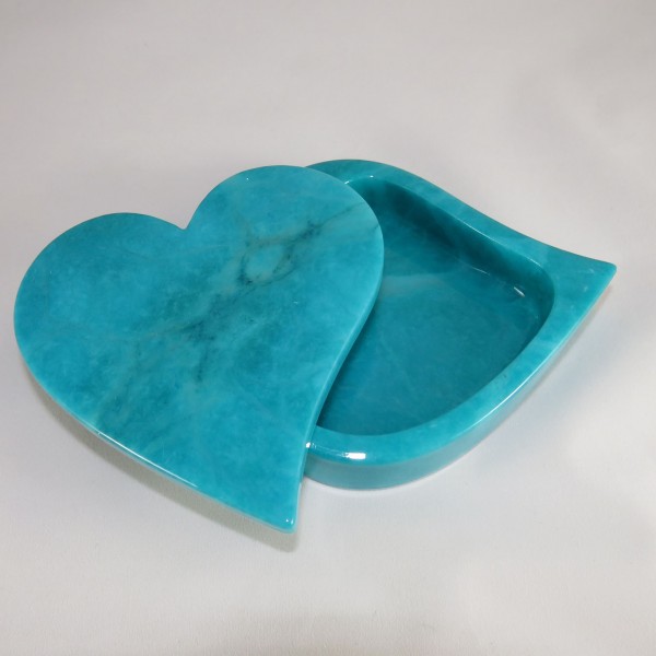 Portagioie cuore in alabastro 13x10