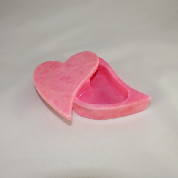 Portagioie cuore in alabastro 9x9
