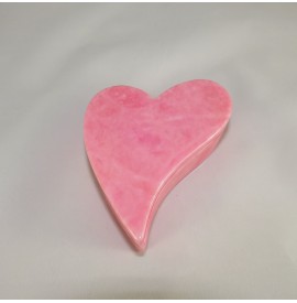 Portagioie cuore in alabastro 9x9