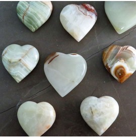 Cuore in onice verde