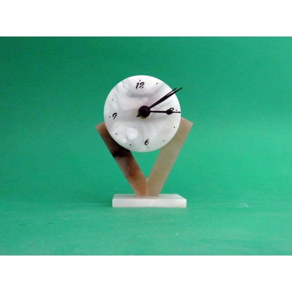 Orologio tondo in Alabastro