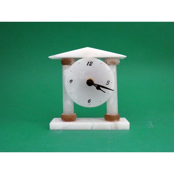 Orologio tondo in Alabastro
